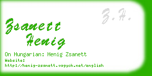 zsanett henig business card